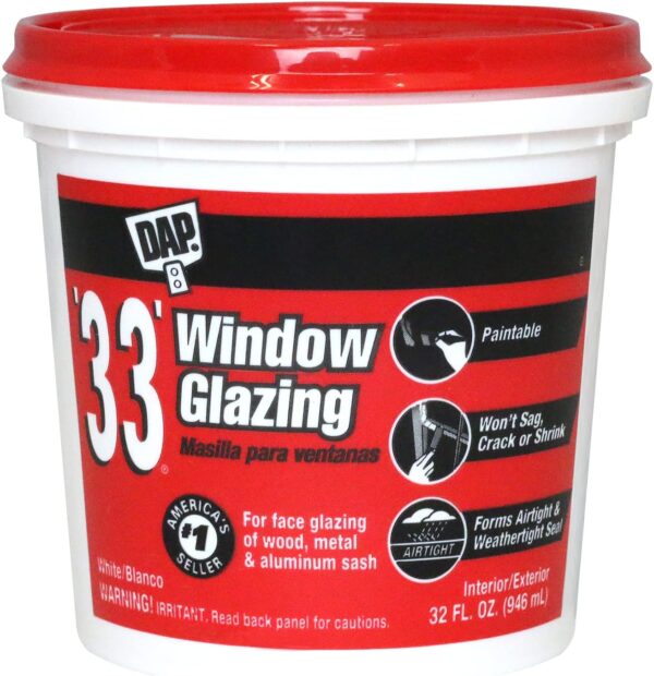33' Glazing Compound QT WH